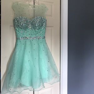 Beautiful dazzling teal dress
