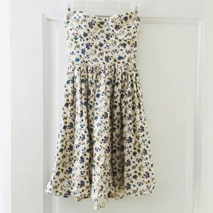Strapless Floral Dress