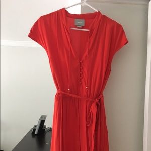 Bright red cocktail dress