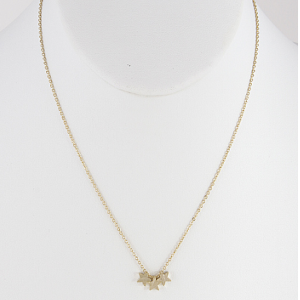 Three Gold Stars Necklace