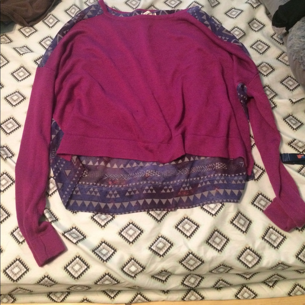 Purple sweater blouse