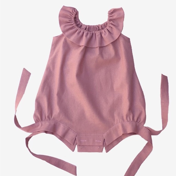 Bow Bodysuit in Dusty Rose