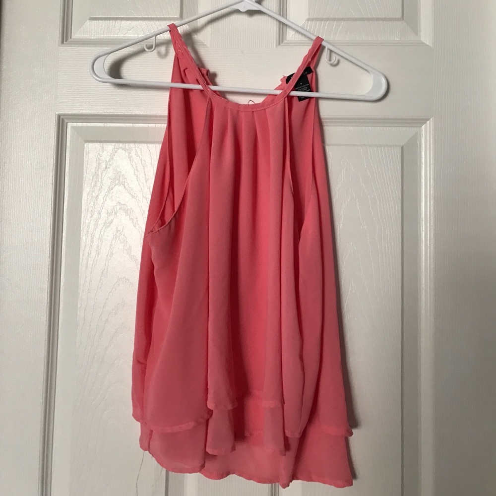 Pink High Neck Tank