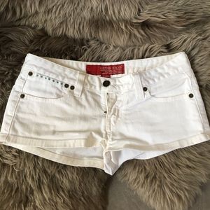 Guess White Denim Shorts