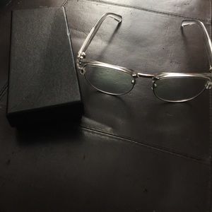 Half Frame Clear Glasses and Clear Lenses w/ Box
