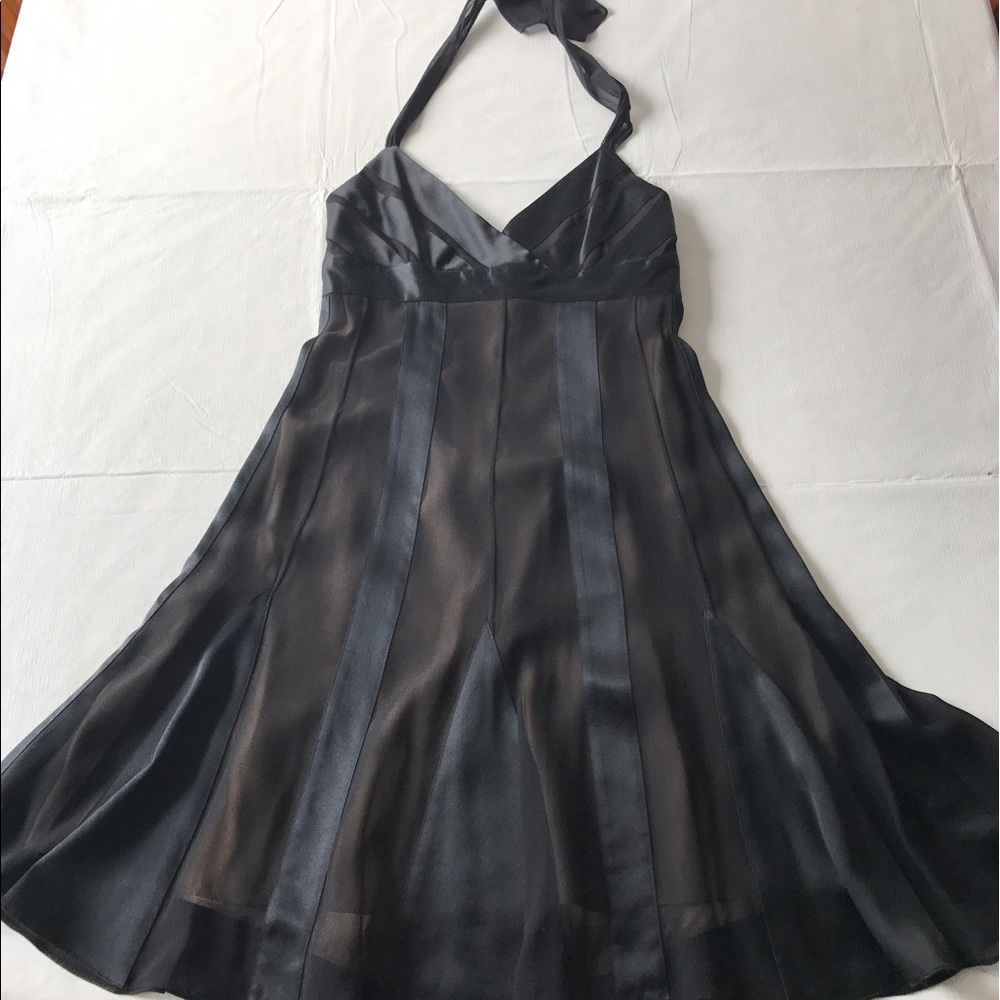 BCBG MAXAZRIA black halter top dress