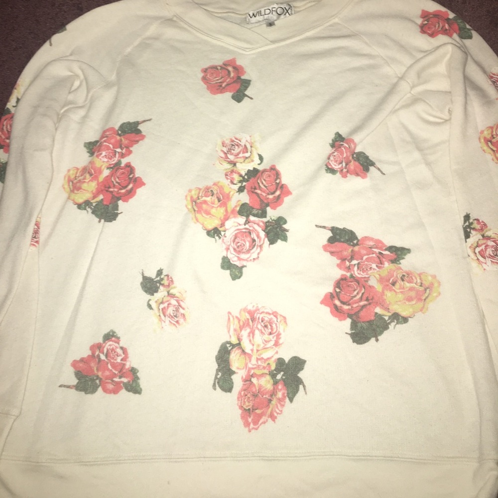 WILDFOX roses sweatshirt