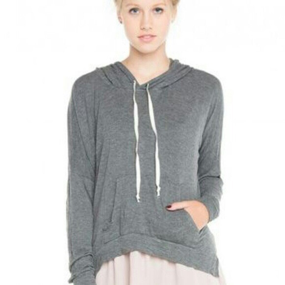 Dark gray Brandy Melville Layla hoodie - Picture 1 of 1