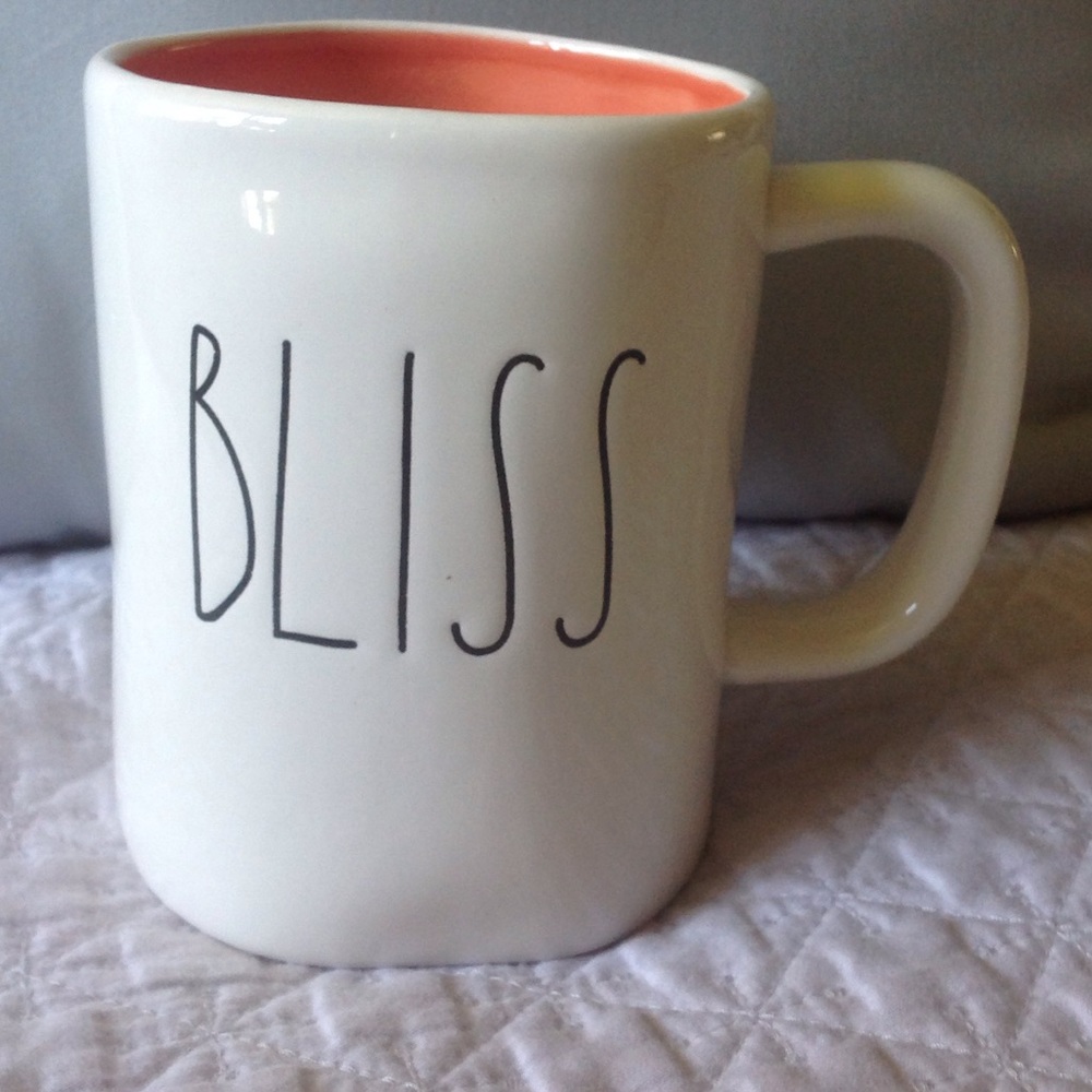 Rae Dunn Bliss Mug with Coral Interior