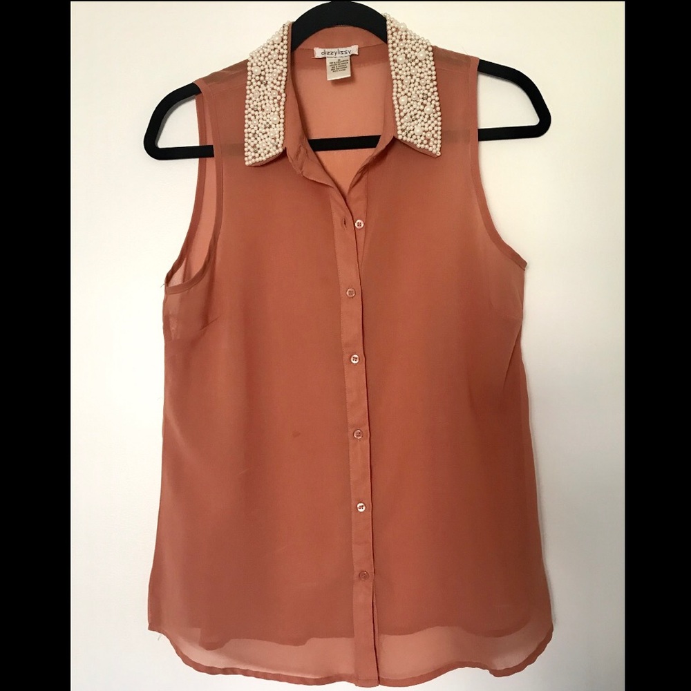 Burnt orange pearl collar tank!