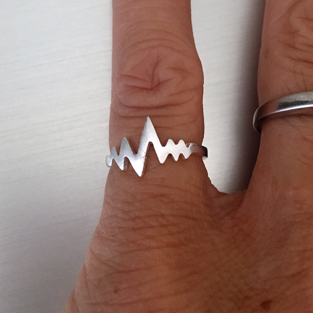 Sterling Silver Heartbeat Toe Ring - image 2