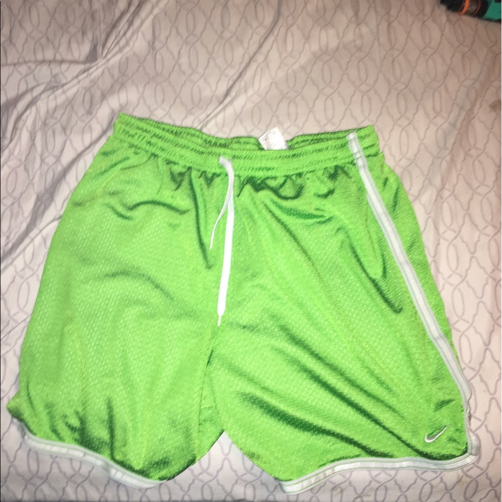 Light green Nike shorts