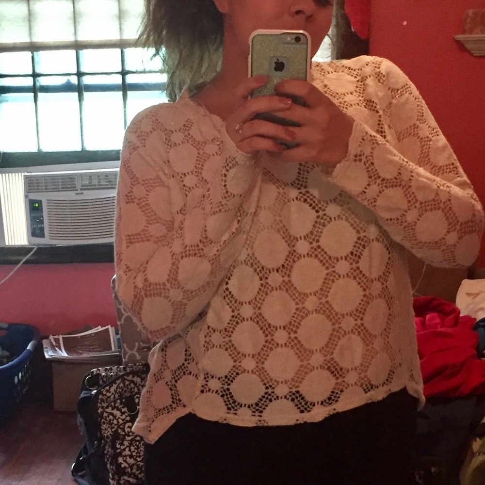 Lace and Seafoam Beach Coverup