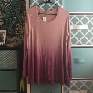 Hollister pink ombré long sleeve