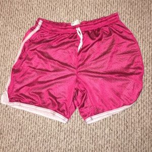 Pink Nike mesh shorts