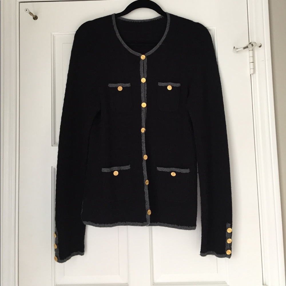 Trina Turk Chanel inspired cardigan sweater