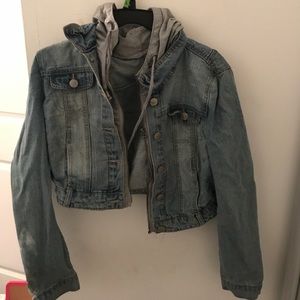 Cropped jean jacket