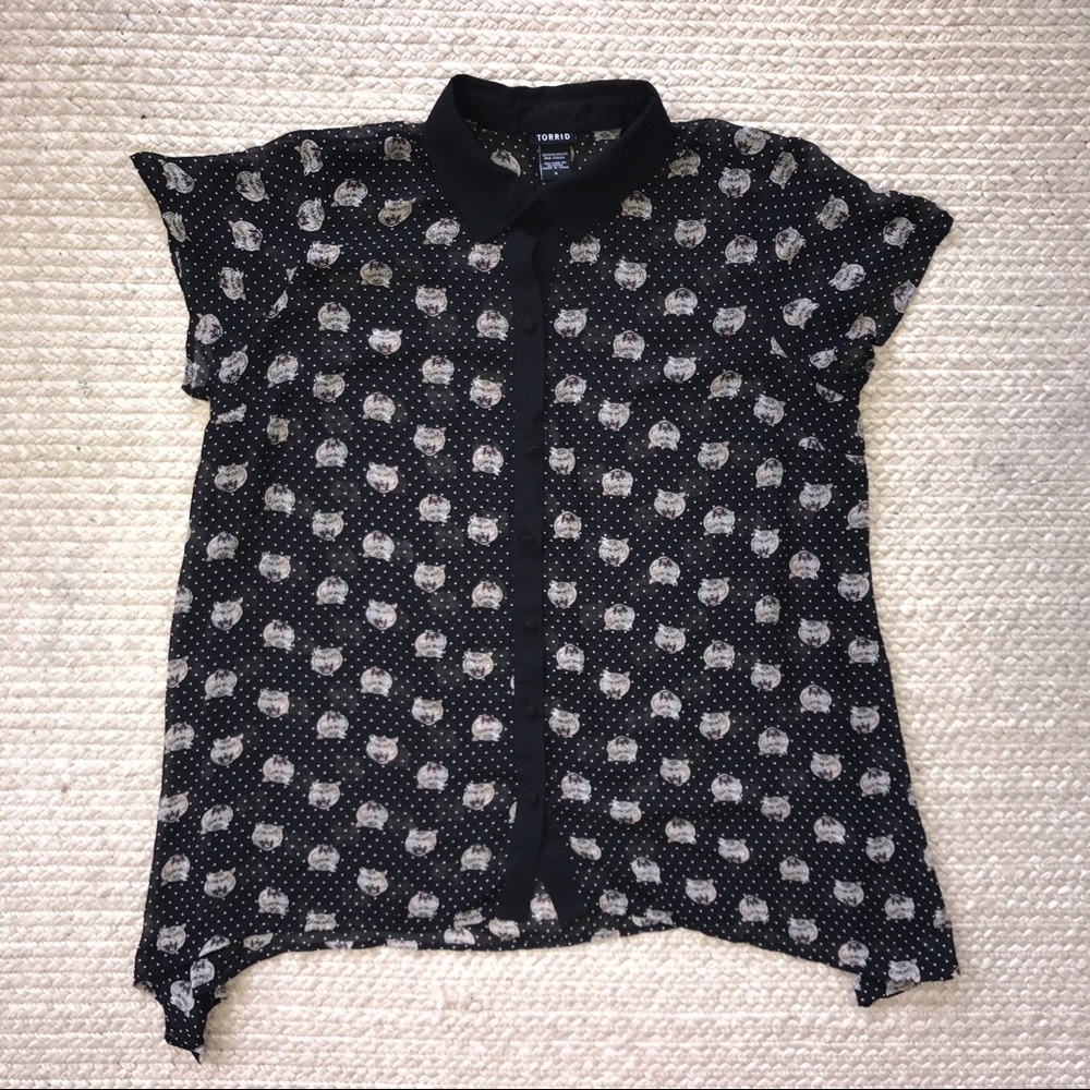 Rad Tiger Print Plus Button Up!🐯