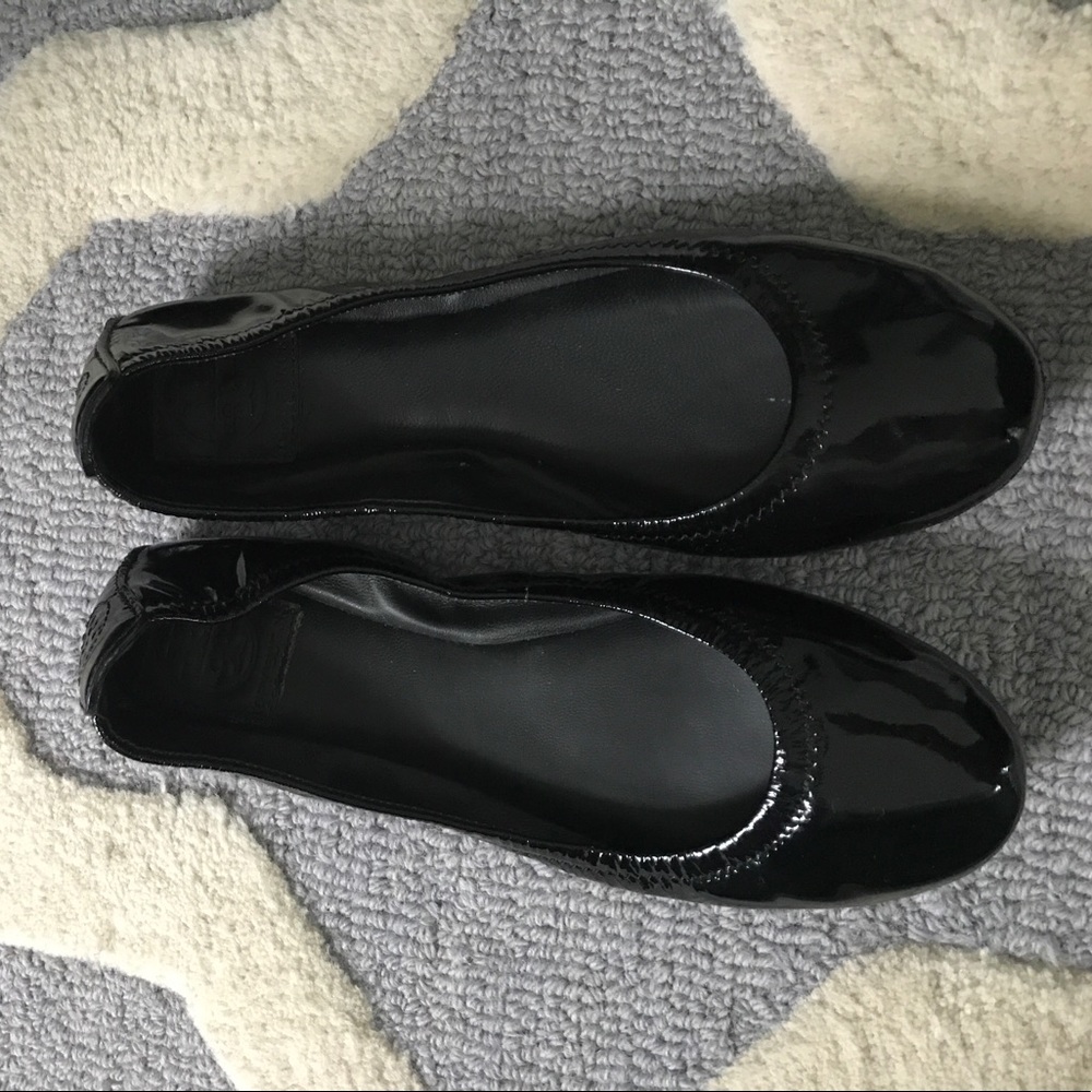 Black Tory Burch Eddie Flats Sz  7.5