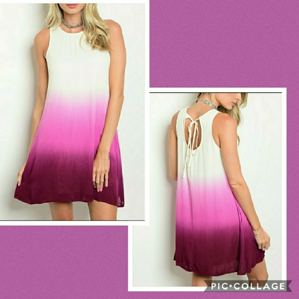 "KELLY " Ivory Magenta Ombre๐๐ - Picture 1 of 5