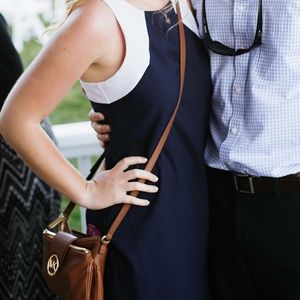Navy & White Banana Republic Dress
