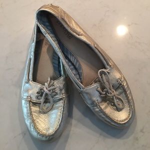 Sperry Topslider Gold Loafer