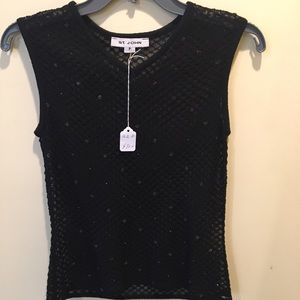 St. John Knit Black Sleeveless Tank