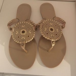 Jack Rogers Size 7 Jellies Gold