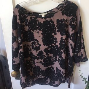 Paper Crown Plum Floral Blous