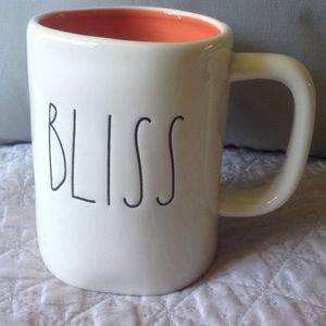 Rae Dunn Bliss Mug with Coral Interior (b)