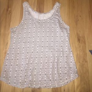 White Aztec tank top