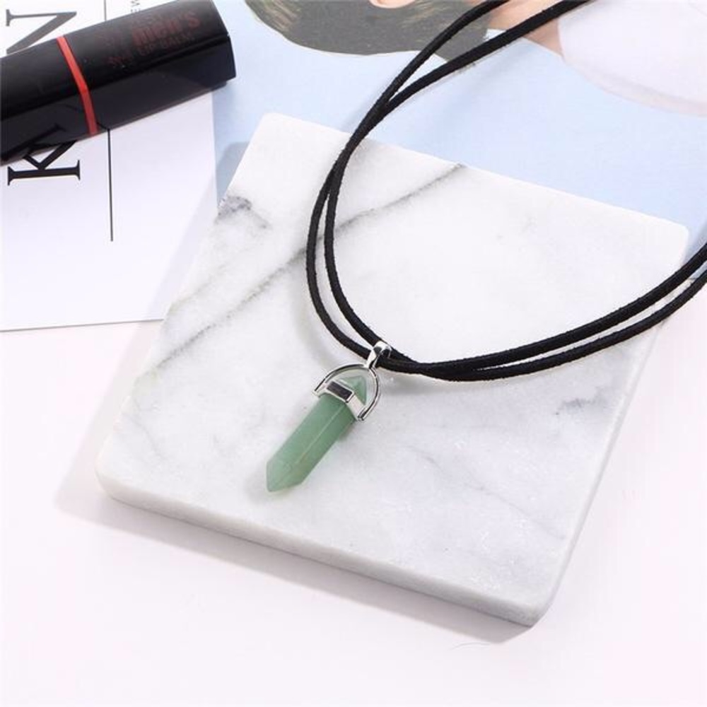 Green Quartz Healing Stone Choker Necklace