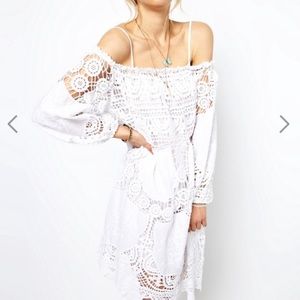 ASOS crochet lace panel dress