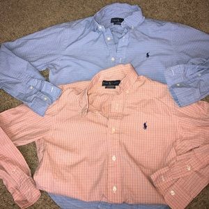 Two men's polo dress shirts