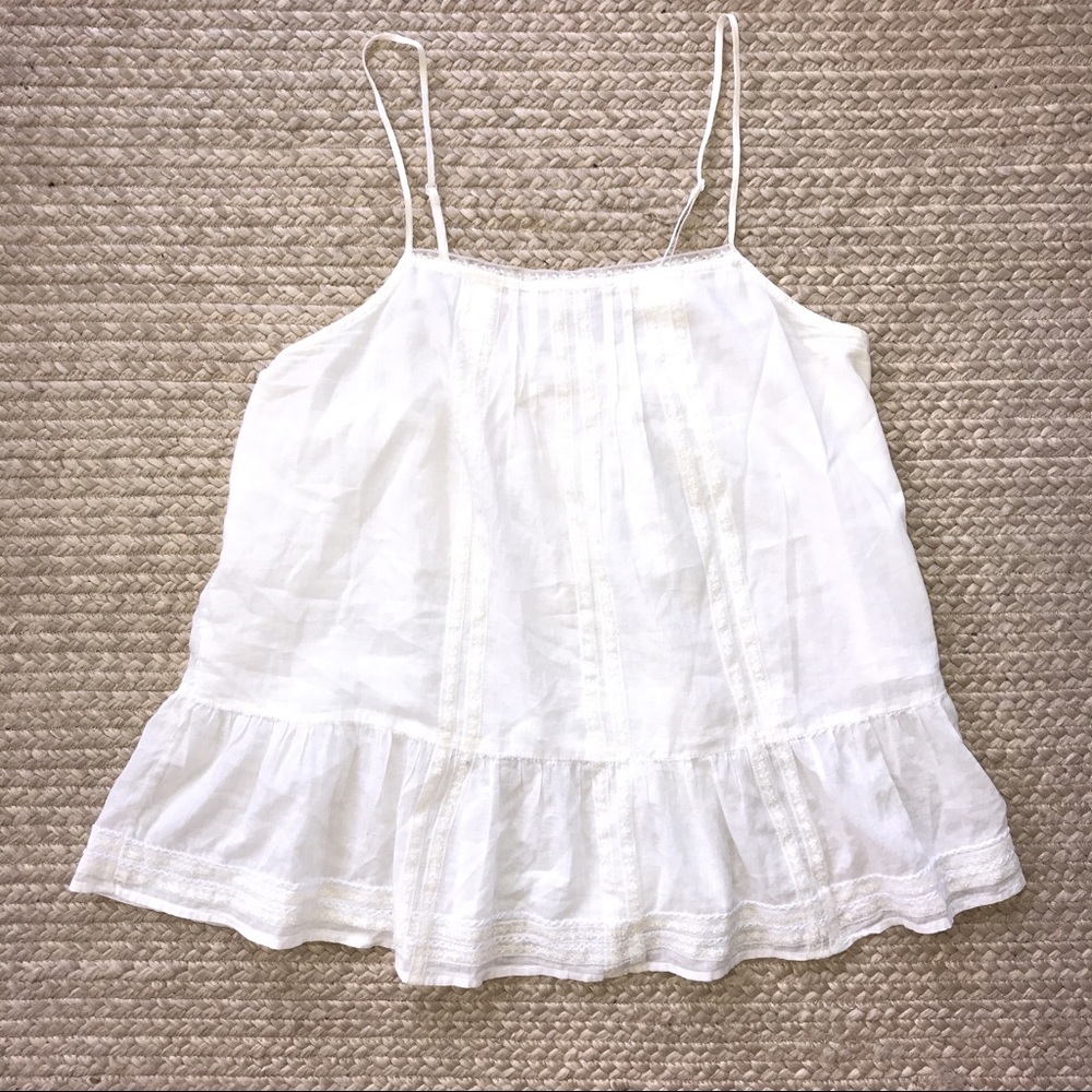 Romantic White Prairie Top! L