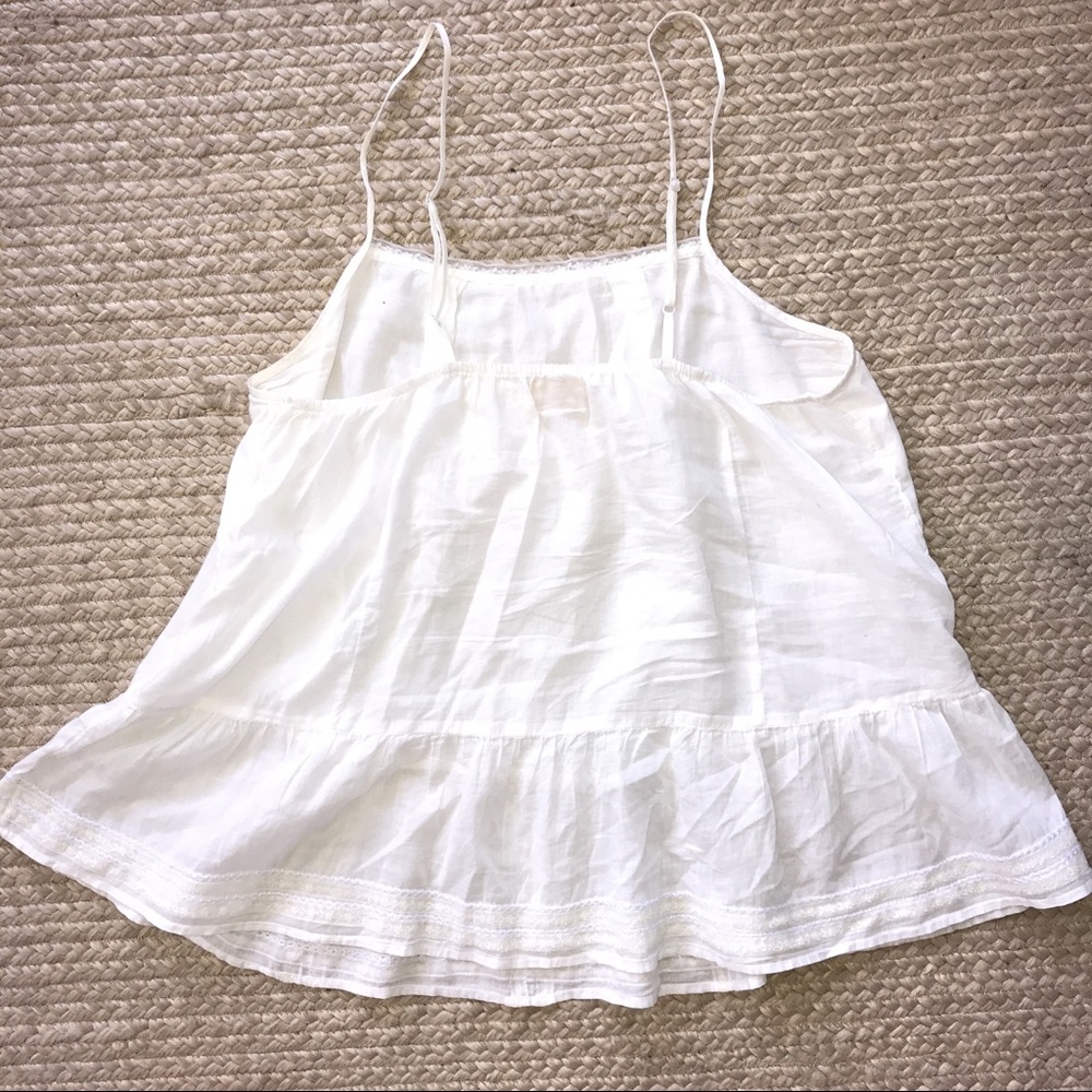 Romantic White Prairie Top! L - Picture 2 of 3