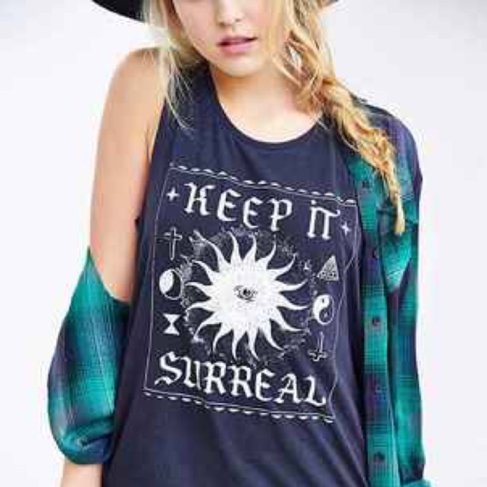 Black Urban Outfitters Keep it Surreal Shirt