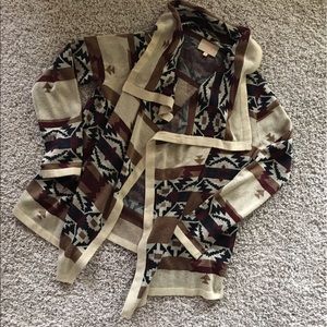 Skies are Blue Draped Cardigan