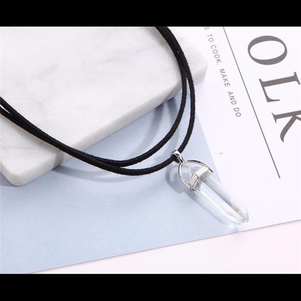 Clear Quartz Healing Stone Choker Necklace
