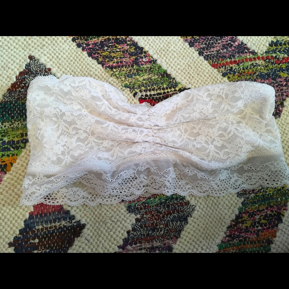 Lacy White Bandeau