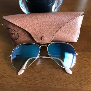 Blue & Gold ray ban aviators. Perfect condition