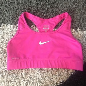Nike pink sports bra