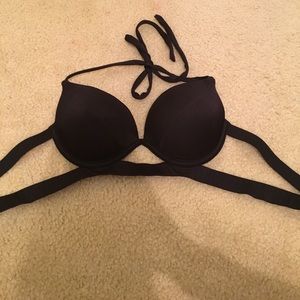 black VS push up bikini top