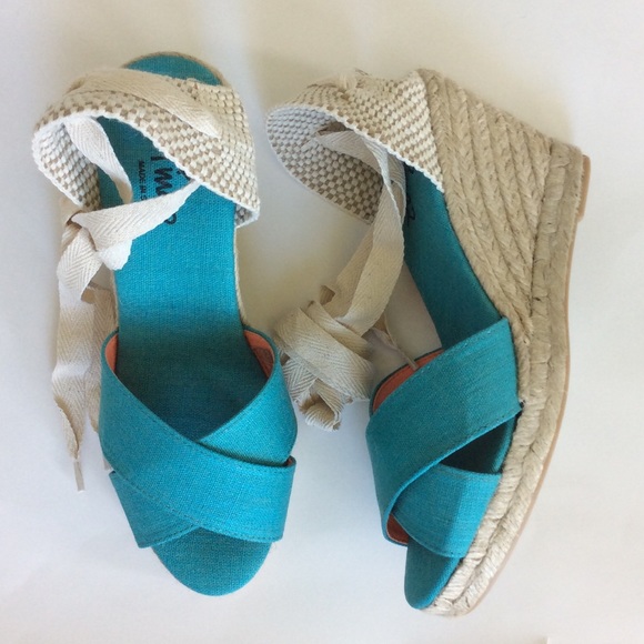 {Anthro} Pinaz Open Toe Espadrilles Size 37 - Picture 2 of 4