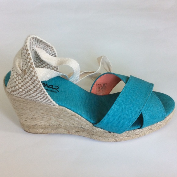 {Anthro} Pinaz Open Toe Espadrilles Size 37 - Picture 4 of 4