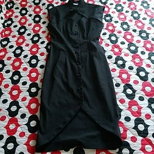 Stop staring black wiggle dress