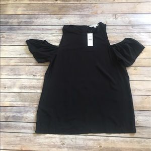 LOFT cold-shoulder black top