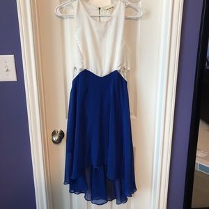 high low, open sided dress