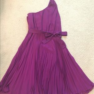 One Shoulder Purple Limited Dress