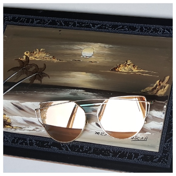 Accessories - ❤️Gold Fashion Sunglasses Double Metal Nose Bridge